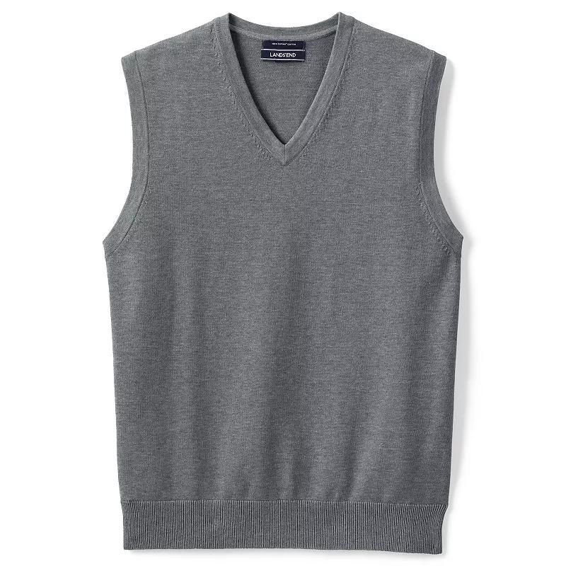 Lands End Mens Fine Gauge Supima Cotton Sweater Vest Product Image