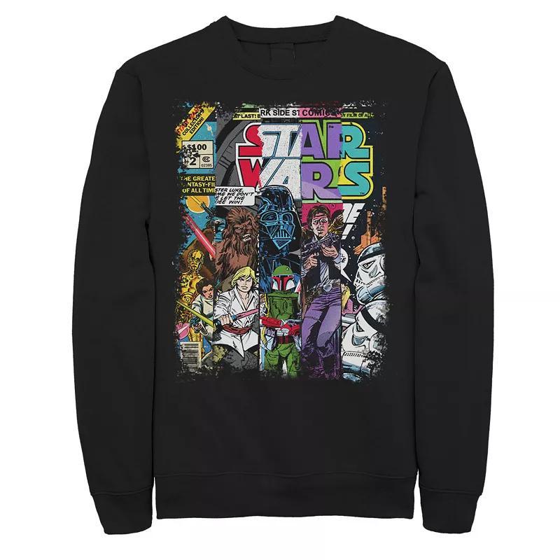 Big & Tall Star Wars Characters Comic Book Covers Sweatshirt, Mens Product Image