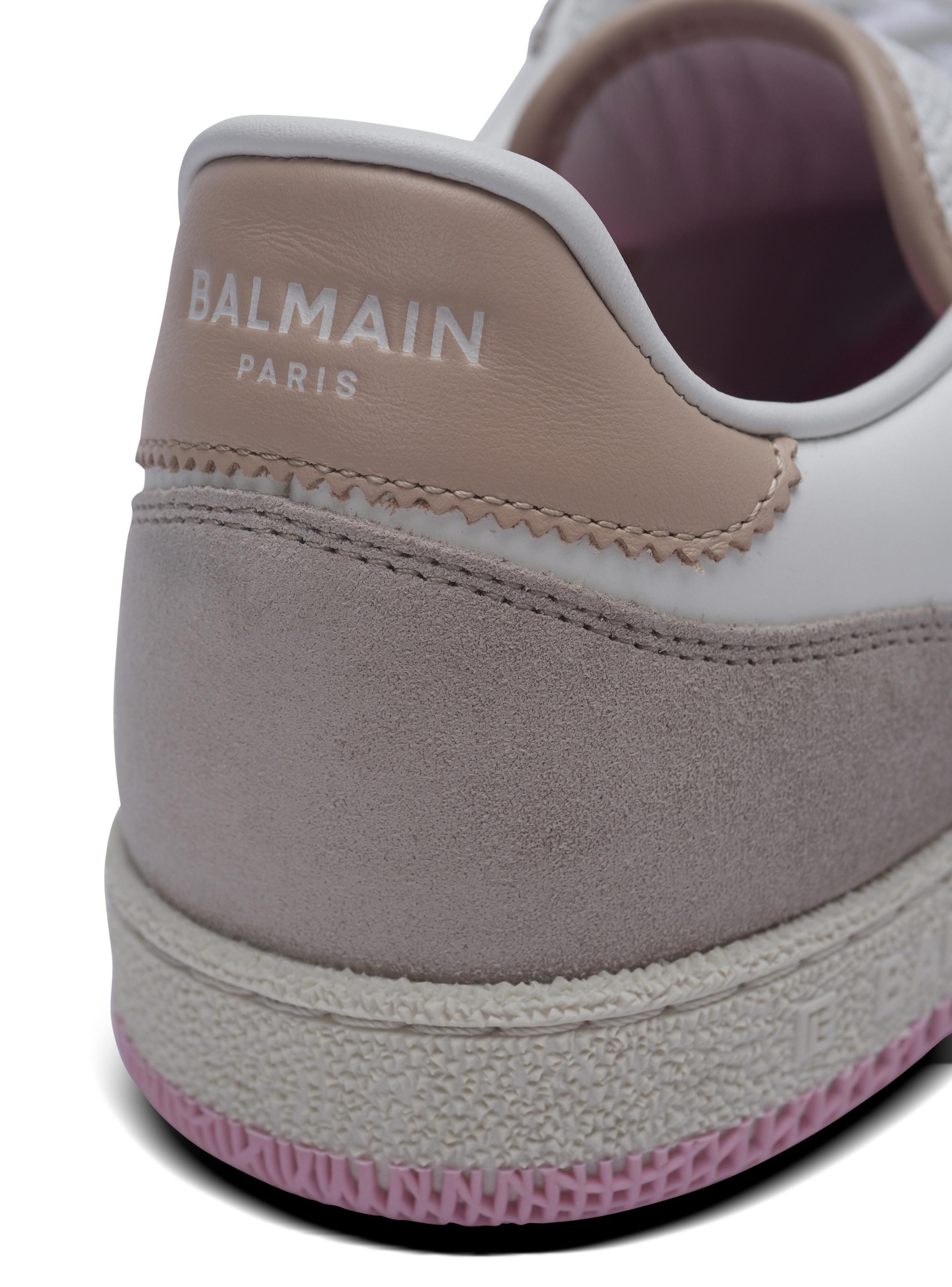 Balmain Swan trainers in calfskin and suede Product Image