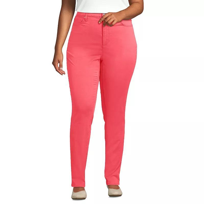 Plus Size Lands End 5-Pocket Chino Slim-Leg Pants, Womens Product Image