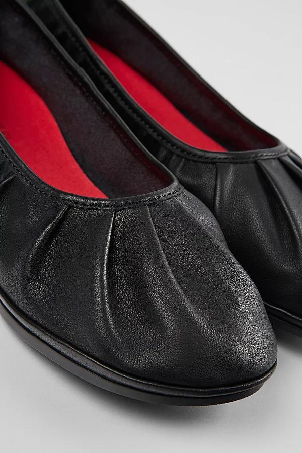 Camper Right Leather Pleated Ballerina Flat Womens at Urban Outfitters Product Image