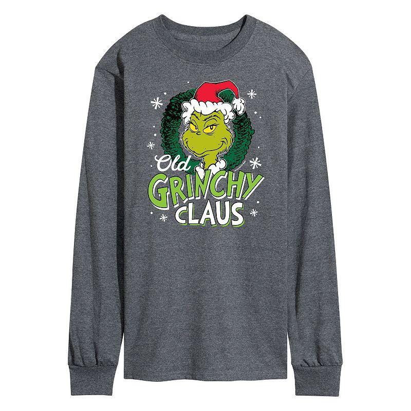 Mens Dr. Seuss Grinch Old Grinchy Claus Long Sleeve Tee Product Image