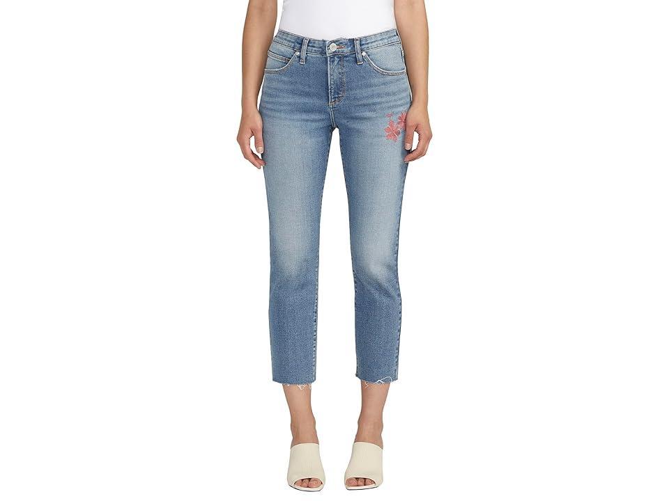 JAG Ruby Raw Hem Mid Rise Crop Straight Leg Jeans Product Image