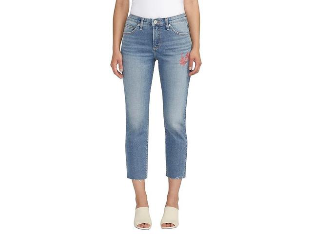 JAG Ruby Raw Hem Mid Rise Crop Straight Leg Jeans Product Image