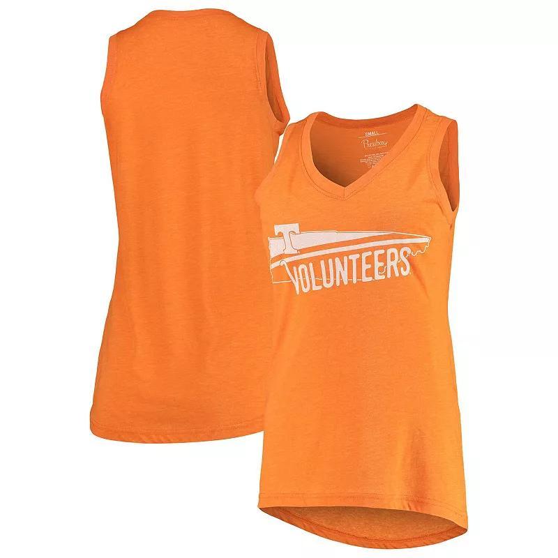 Womens Pressbox Tennessee Tennessee Volunteers Ferris Melange V-Neck Tank Top Product Image