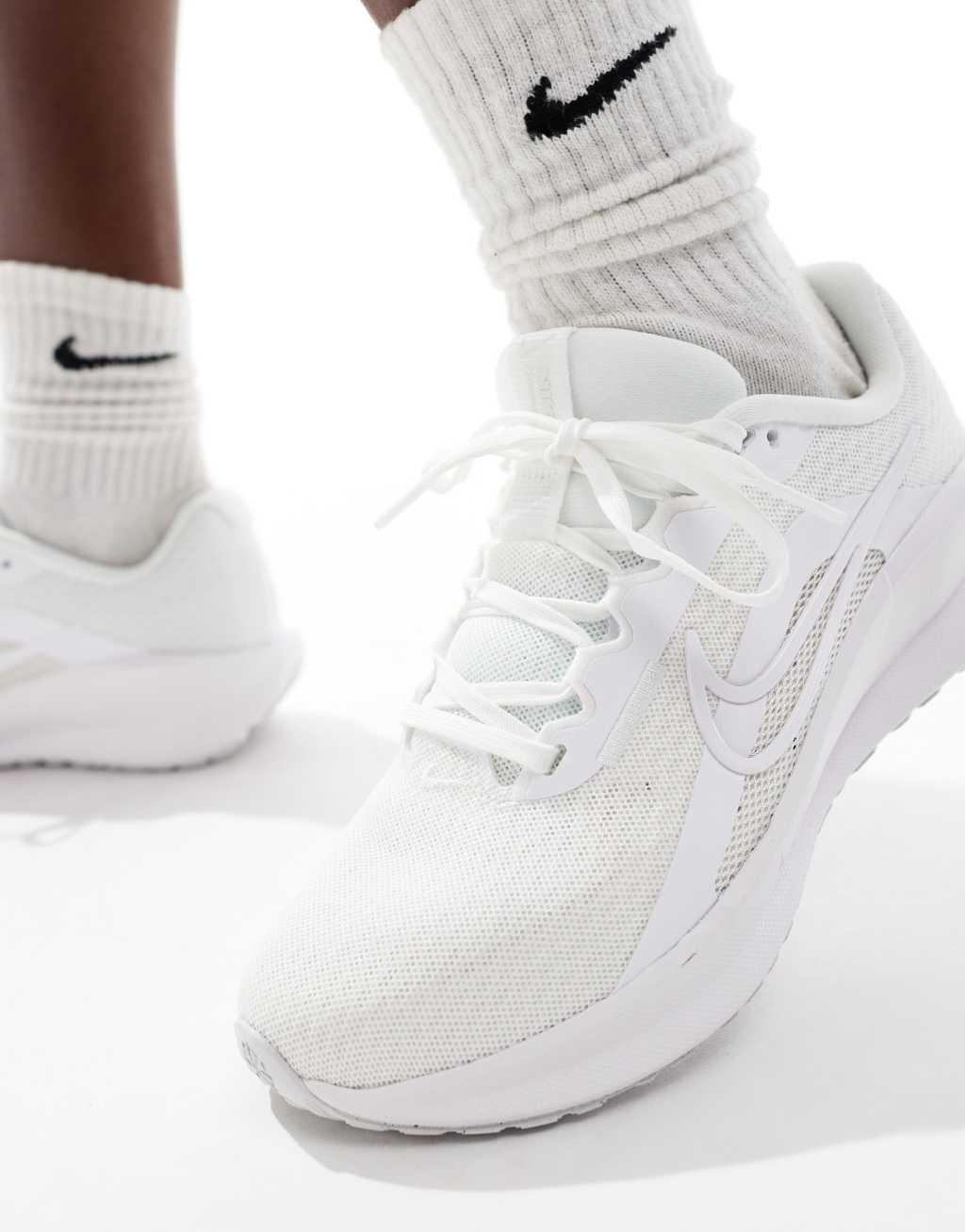 Nike Running Downshifter 13 sneakers in white Product Image