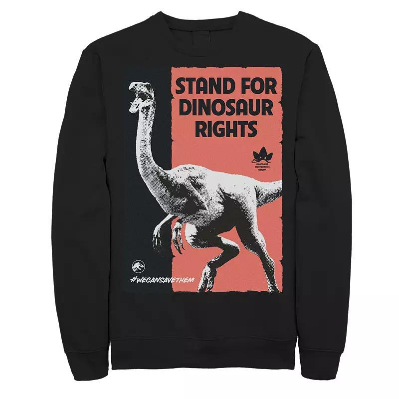 Mens Jurassic World Stand For Dinosaurs Poster Sweatshirt Product Image