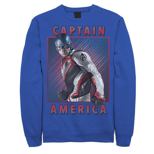 Marvel Mens Avengers Endgame Captain America Portrait, Crewneck Fleece Product Image