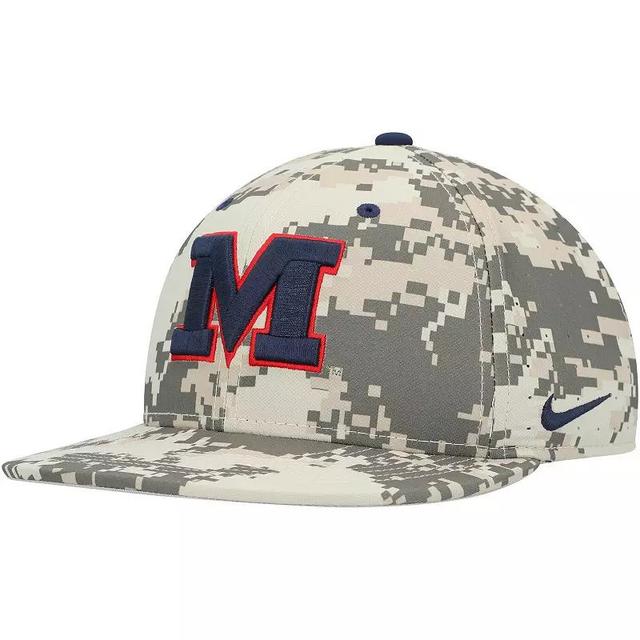 Mens Nike Camo Ole Miss Rebels Aero True Baseball Performance Fitted Hat Product Image