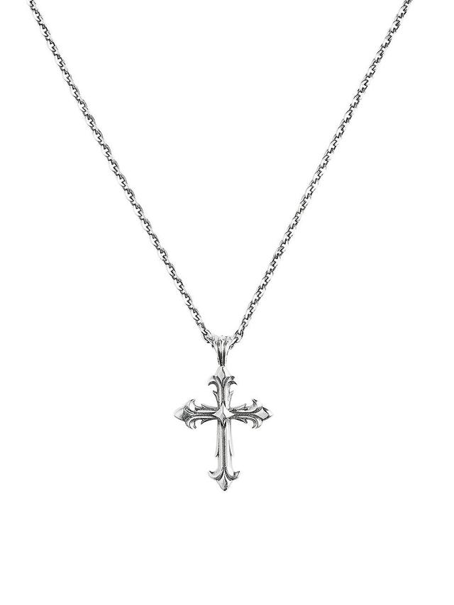 Mens Fleury Cross Sterling SIlver Necklace Product Image