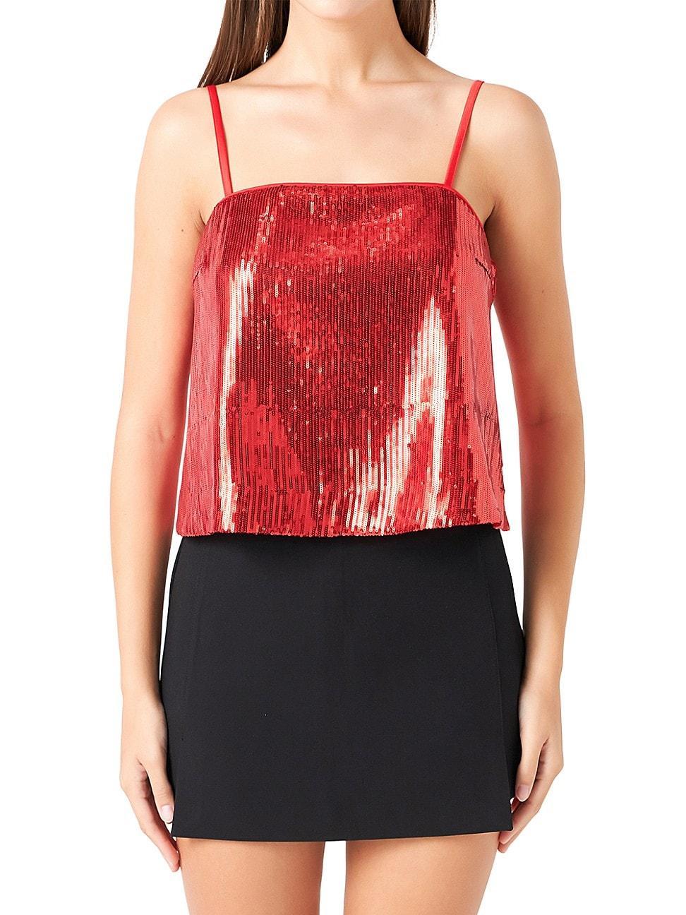 Womens Sequins Top Product Image