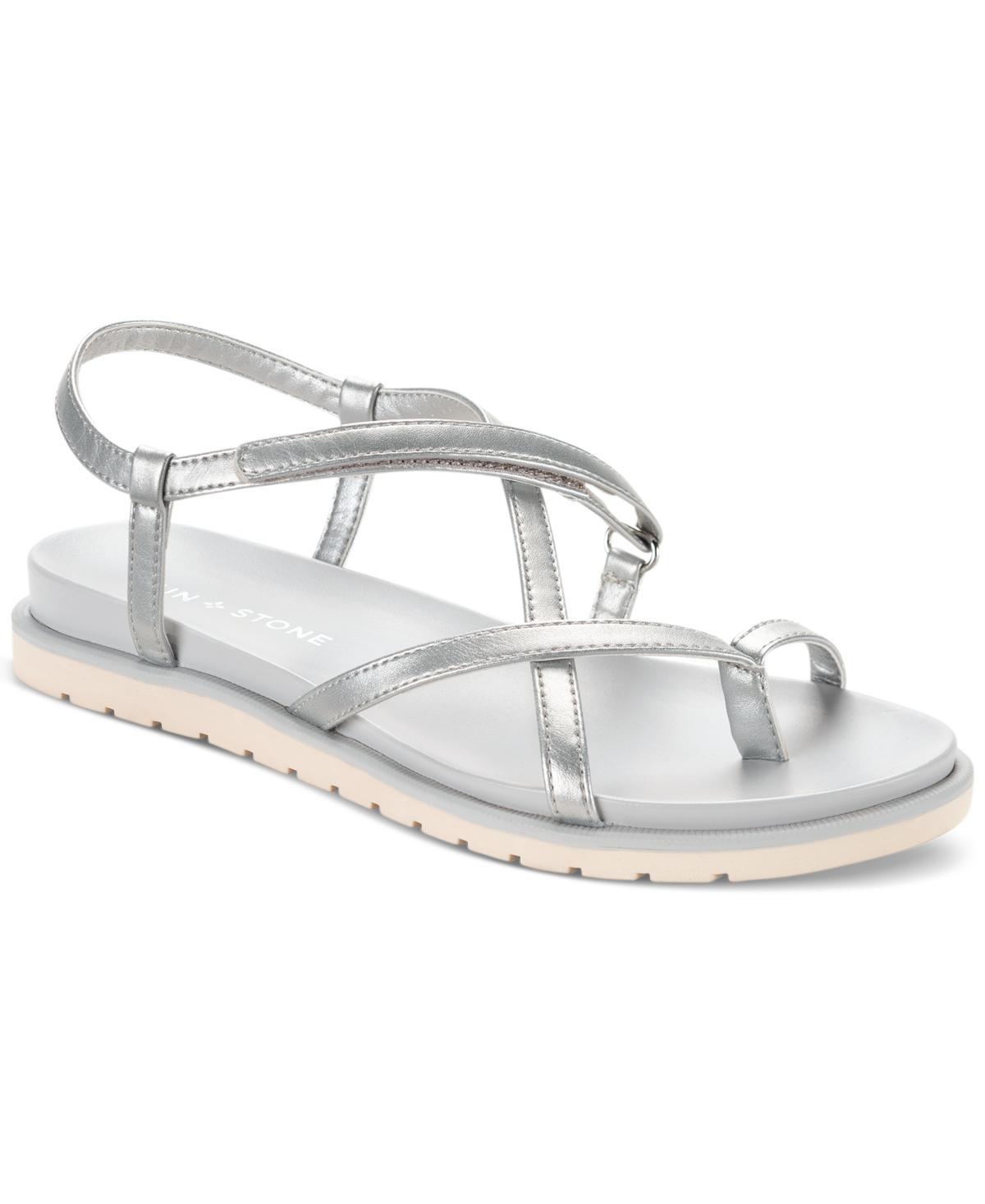 Sun + Stone Womens Juune Toe Loop Strappy Flat Sandals, Created for Macys Product Image