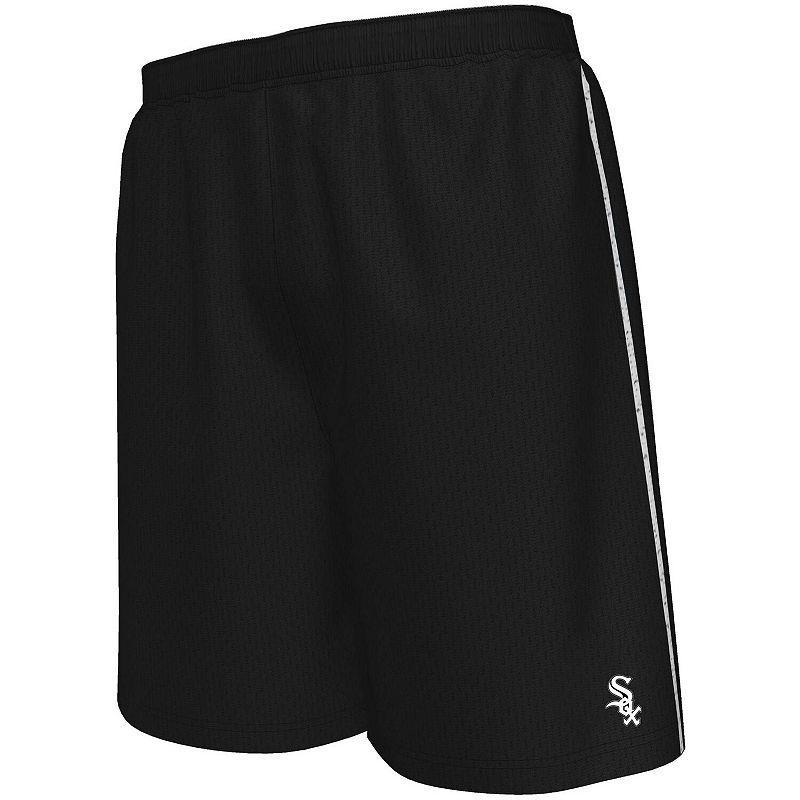 Mens Majestic Black Pittsburgh Pirates Big and Tall Mesh Shorts Product Image