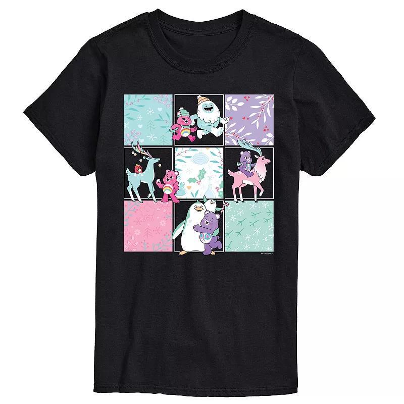 Big & Tall Care Bears Unlock The Magic Winter Grid Graphic Tee, Mens Product Image