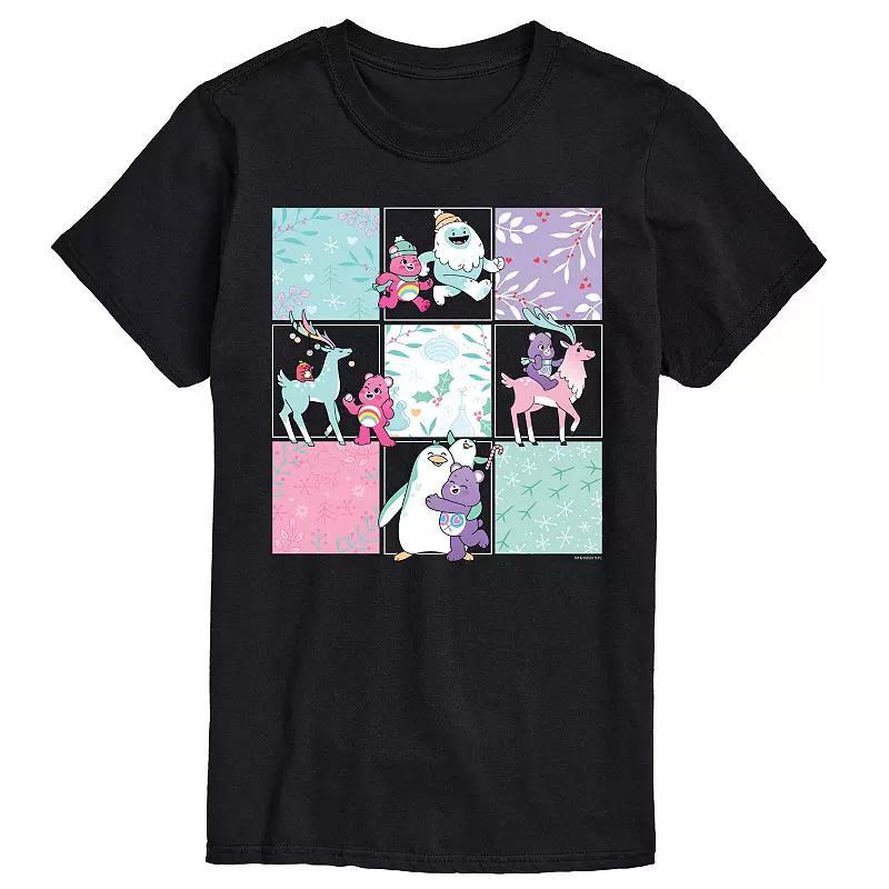 Big & Tall Care Bears Unlock The Magic Winter Grid Graphic Tee, Mens Product Image