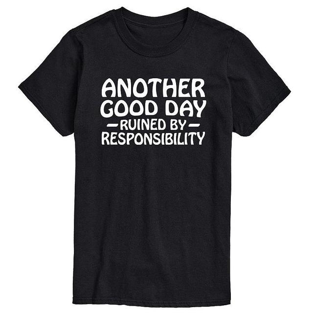 Big & Tall Another Good Day Ruined Responsibility Graphic Tee, Mens Blue Product Image