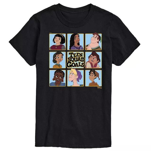 Disneys Wish Big & Tall Teen Squad Goals Grid Graphic Tee, Mens Product Image