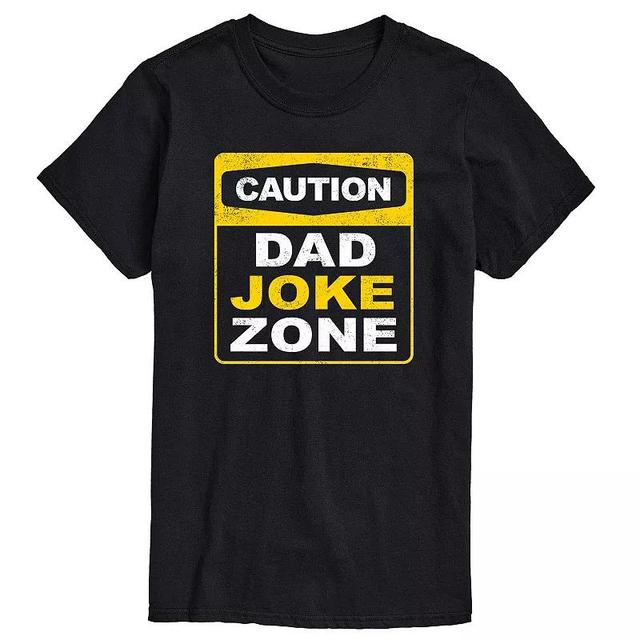 Big & Tall Caution Dad Joke Zone Graphic Tee, Mens Product Image