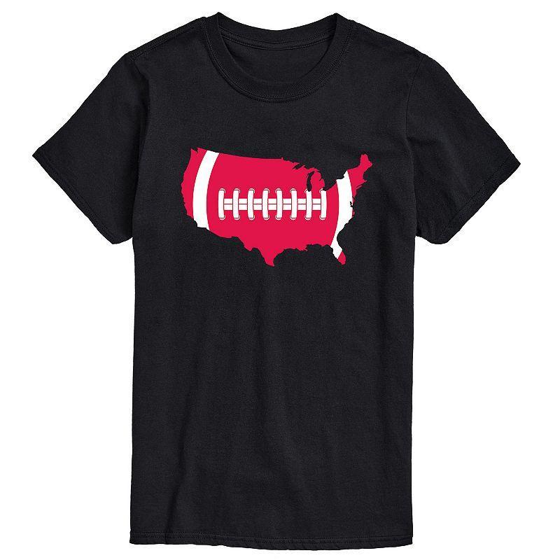 Mens USA Football Tee Grey Product Image