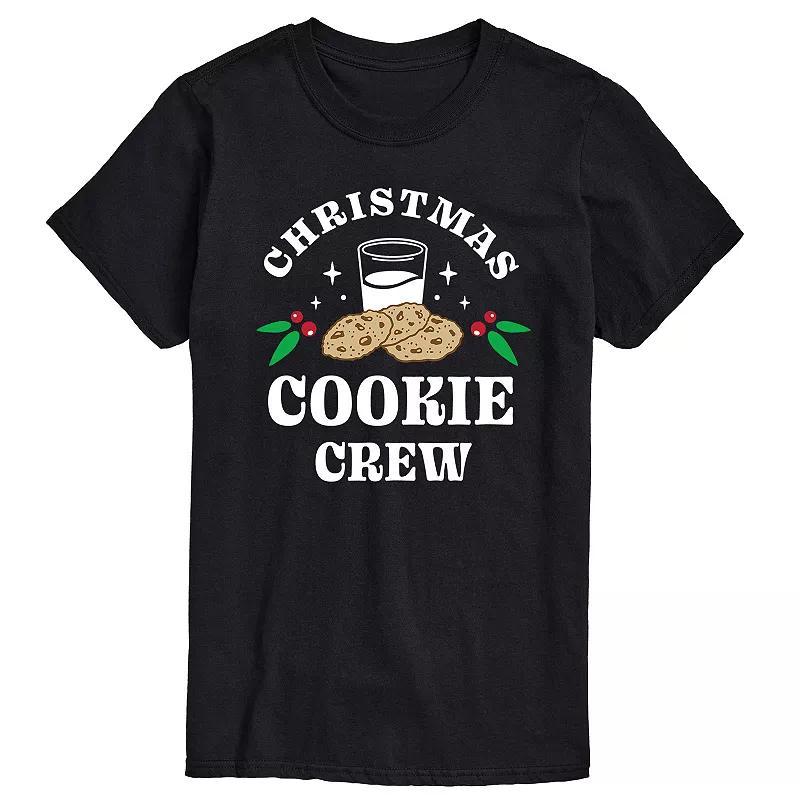 Big & Tall Christmas Cookie Crew Tee, Mens Black Product Image