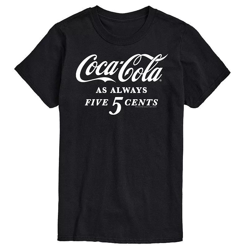 Men's Coca-Cola As Always Five Cents Graphic Tee, Size: XL Tall, Blue Product Image