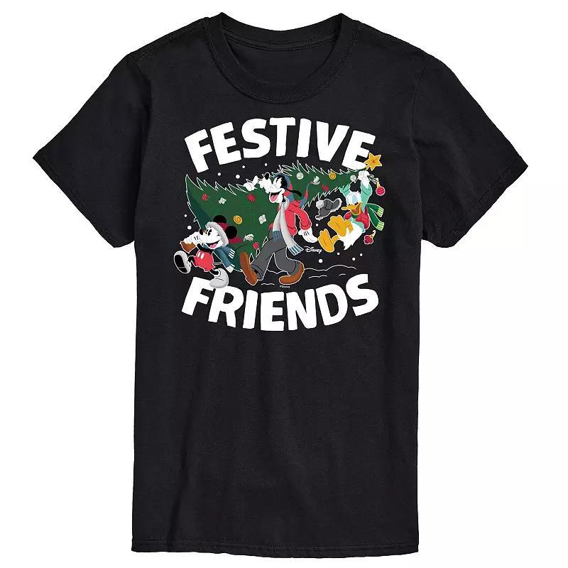 Disney Mens Festive Friends Tee Blue Product Image