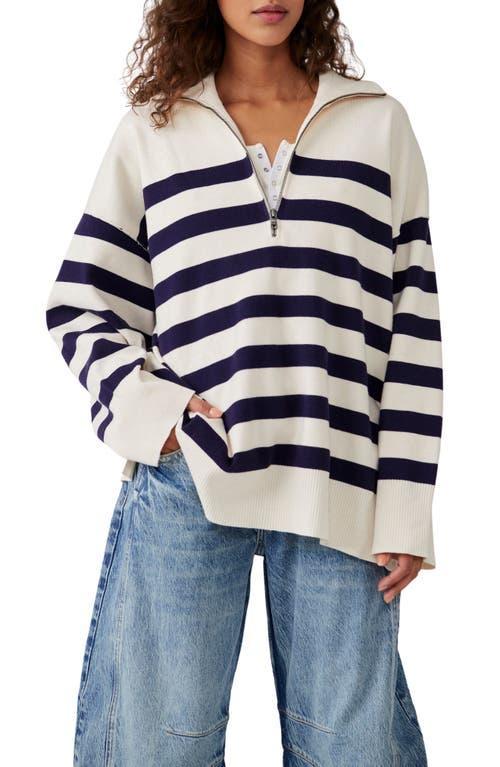 Free People Coastal Stripe Half-Zip Pullover Product Image