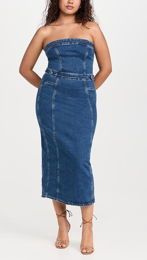 Good American Denim Tube Midi Dress | Shopbop Product Image