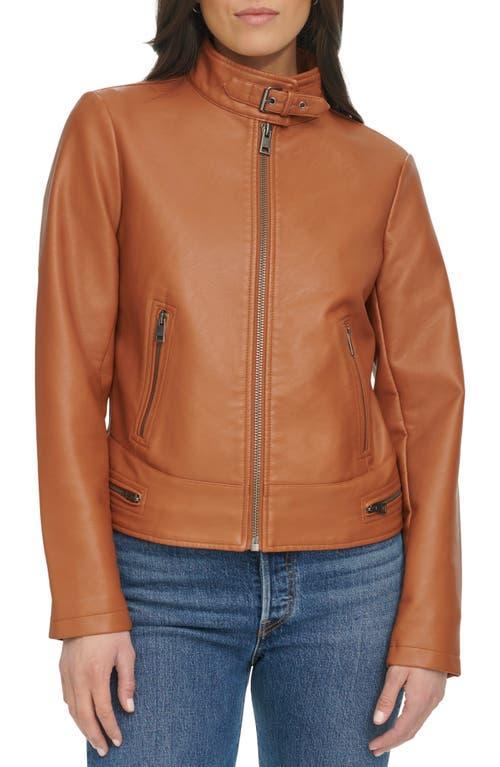 levis Womens Faux Leather Racer Jacket Product Image