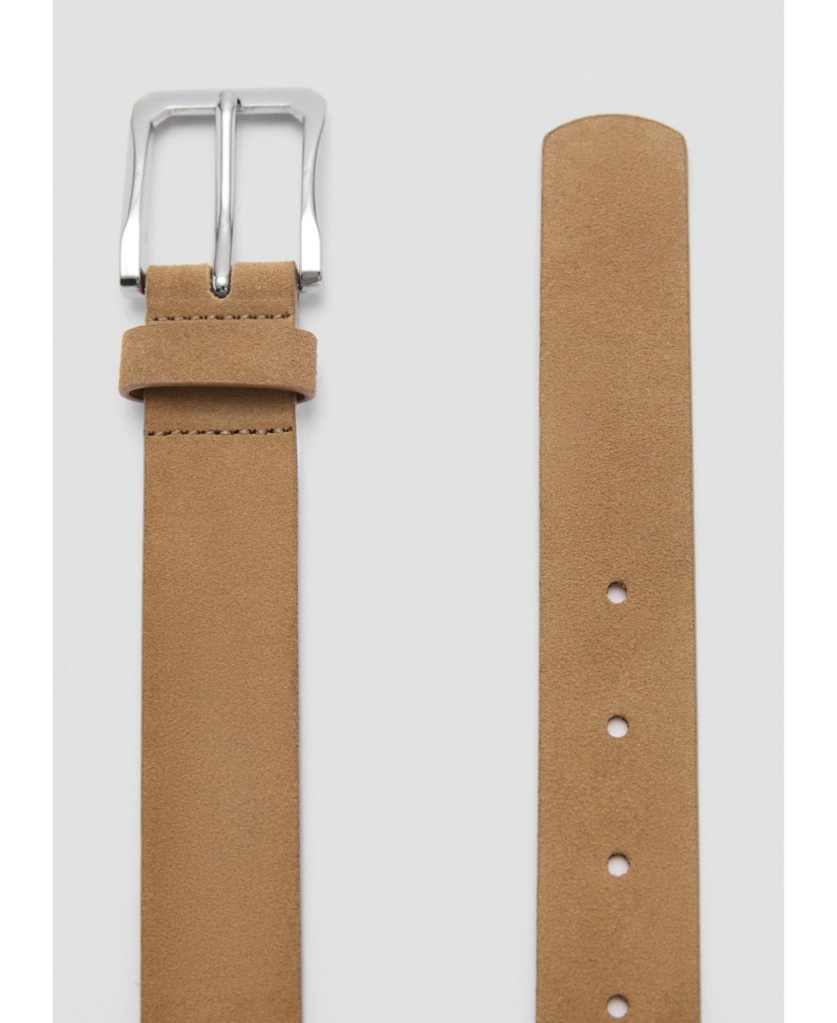 Suede leather belt - Men | MANGO USA Product Image