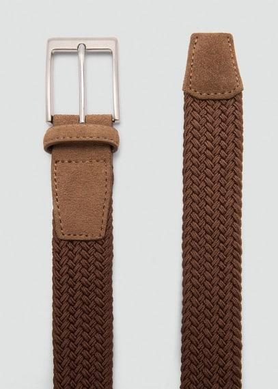 Braided elastic belt - Men | MANGO USA Product Image