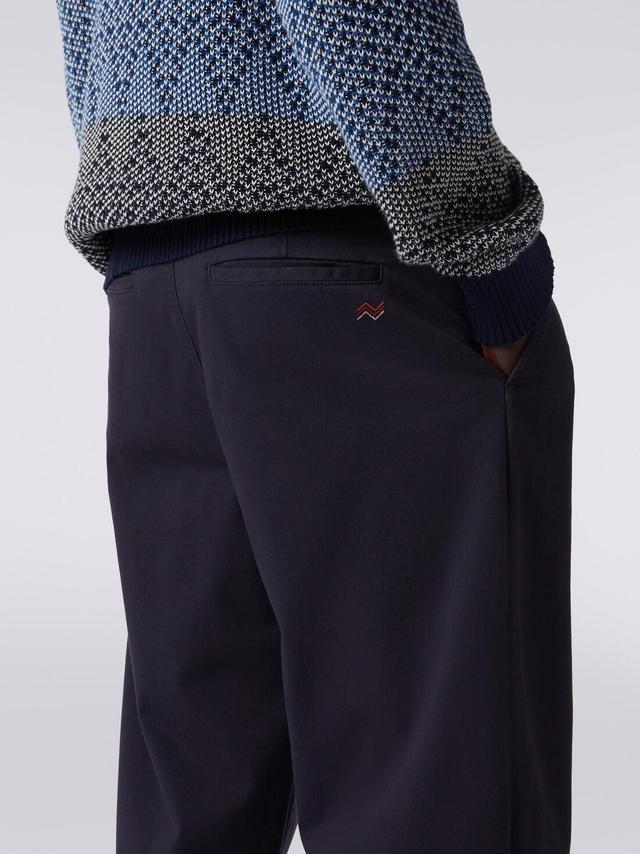 Cotton chino trousers Dark Blue | Missoni Product Image