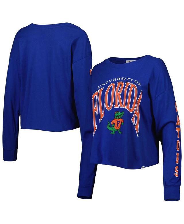 Womens 47 Brand Royal Florida Gators Parkway Ii Cropped Long Sleeve T-shirt Product Image