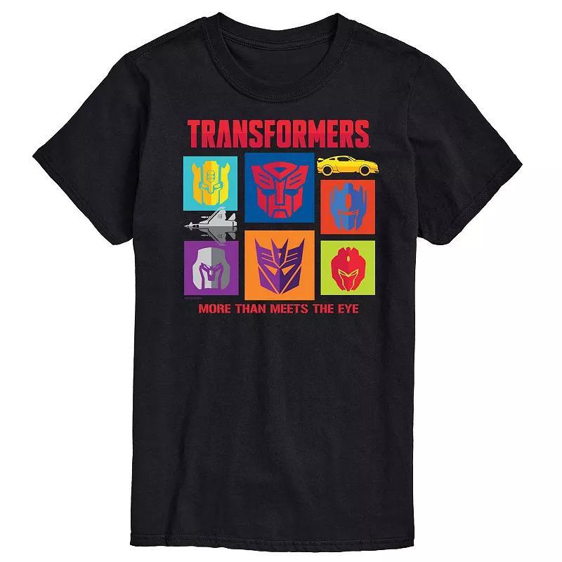 Mens Transformers Character Grid Graphic Tee Product Image