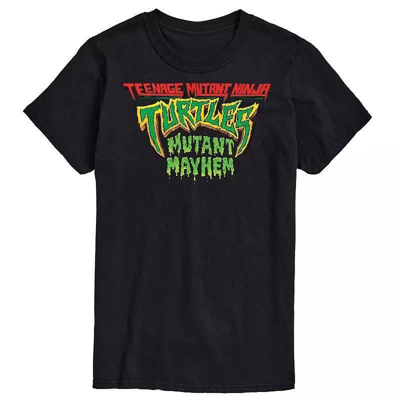 Big & Tall Nickelodeon TMNT Mutant Mayhem Logo Graphic Tee, Mens Black Product Image