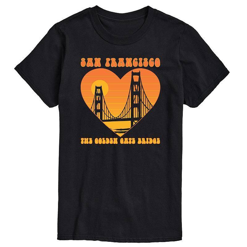 Mens San Fran Golden Gate Heart Graphic Tee Product Image