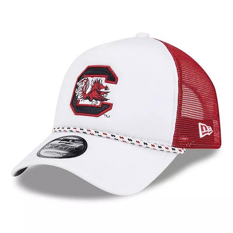 Mens New Era /Garnet South Carolina Gamecocks Court Sport Foam A-Frame 9FORTY Adjustable Trucker Hat Product Image