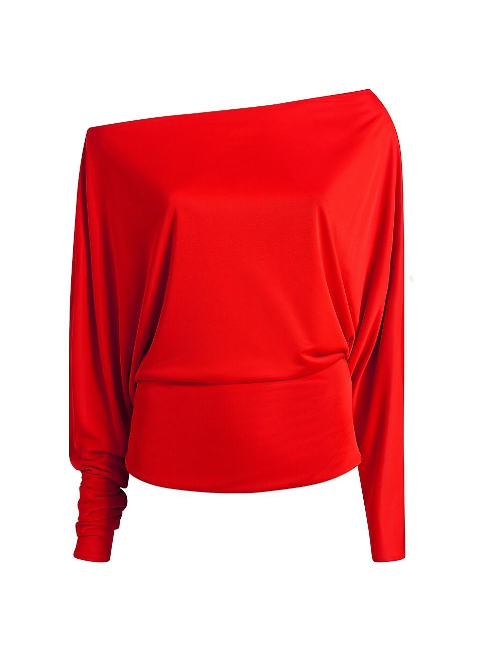 Khaite Juno Gathered Off the Shoulder Top Product Image