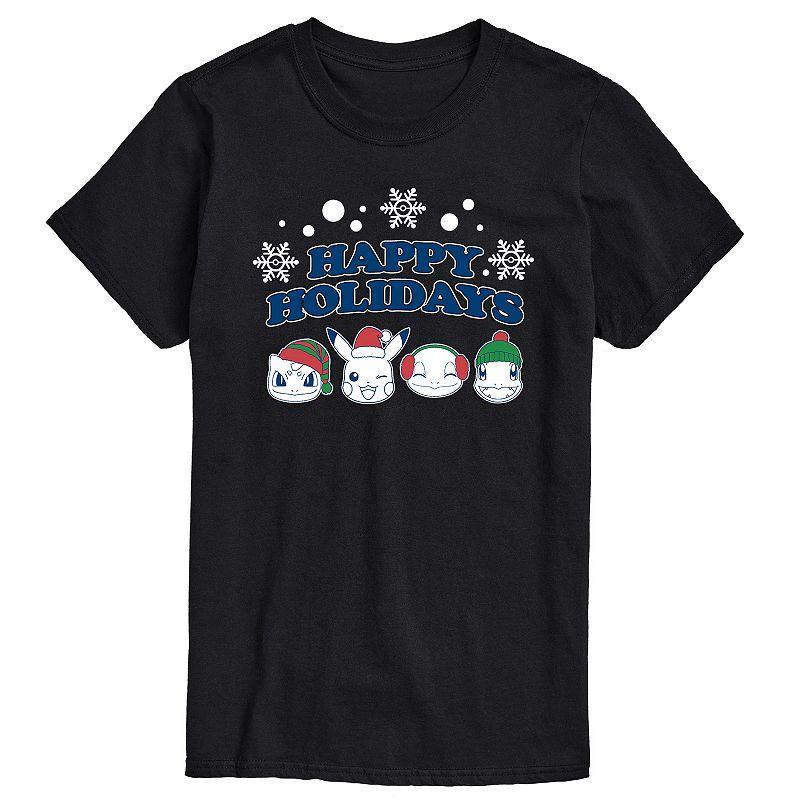 Big & Tall Pokemon Happy Holidays Tee, Mens Product Image