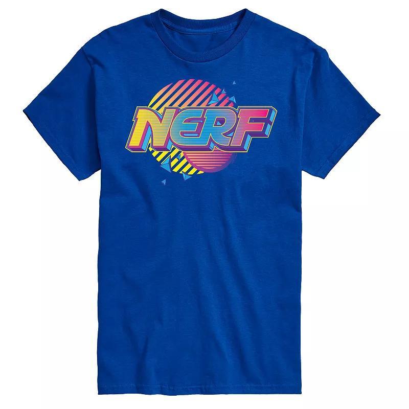 Big & Tall Nerf 90s Nerf Graphic Tee, Mens Med Blue Product Image