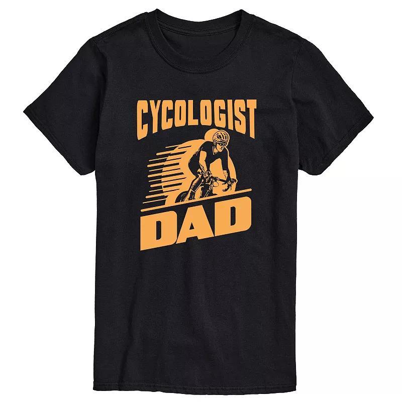 Big & Tall Cycologist Dad Graphic Tee, Mens Product Image