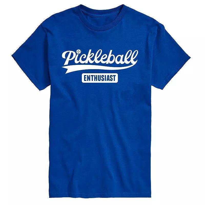 Mens Pickleball Enthusiast Tee Med Blue Product Image