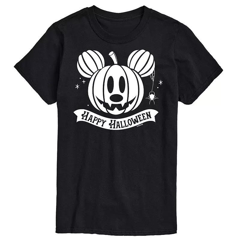 Disney Mens Happy Halloween Pumpkin Tee Blue Product Image