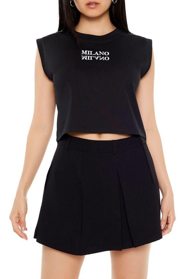 Cropped Milano Graphic Muscle Tee | Forever 21 Product Image