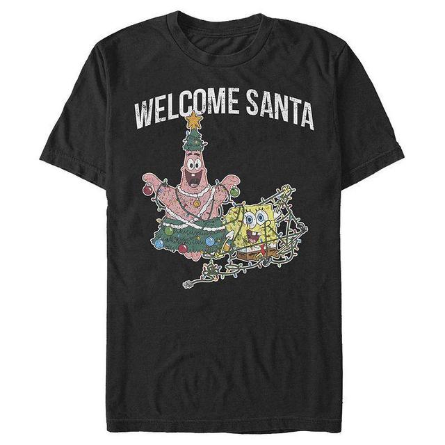 Mens Spongebob Squarepants Patrick Welcome Santa Tee Product Image