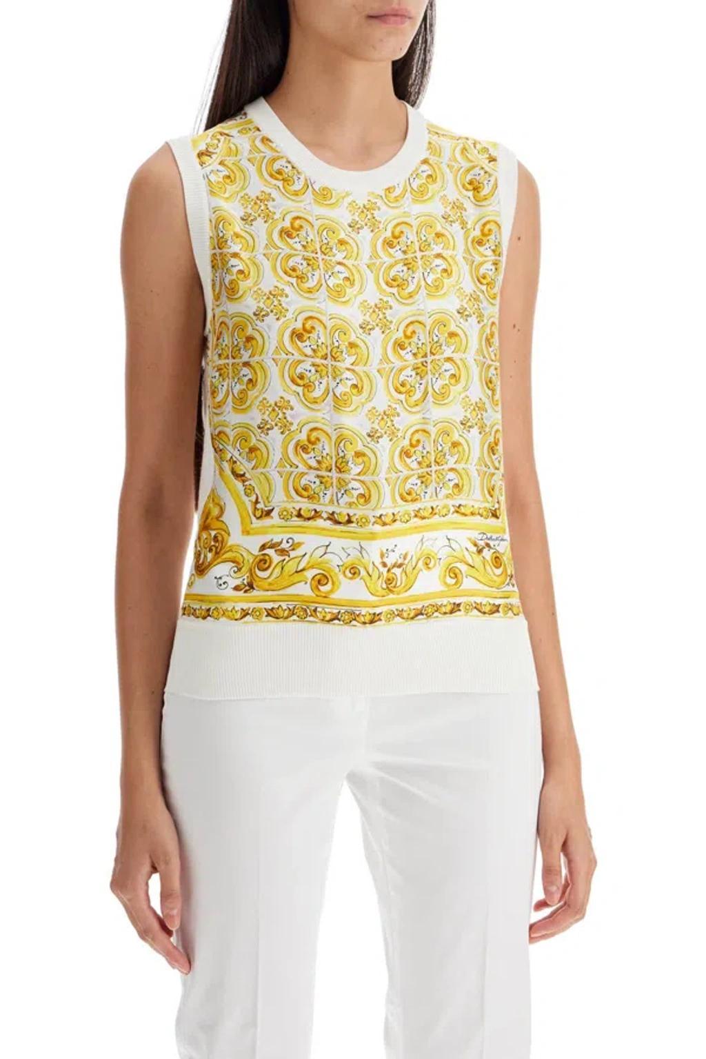 Silk Sleeveless Top With Mai In Bianco Product Image