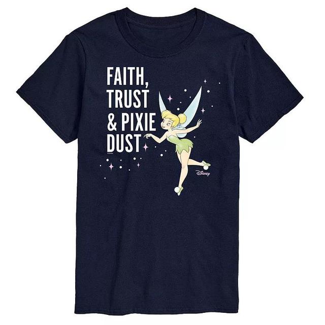 Disneys Tinker Bell Big & Tall Faith Trust Graphic Tee, Mens Blue Product Image