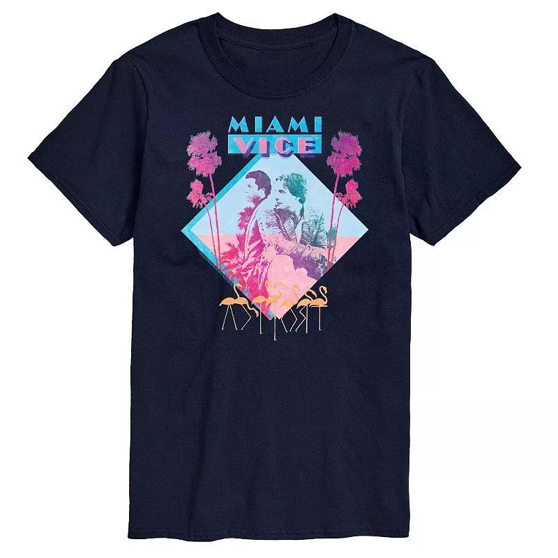 Big & Tall Miami Vice Graphic Tee, Mens Blue Product Image