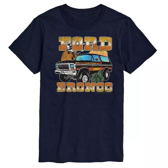 Big & Tall Ford Vintage Bronco Desert Graphic Tee, Mens Blue Product Image