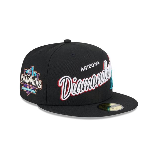 Arizona Diamondbacks Script Sided 59FIFTY Fitted Hat Male Product Image